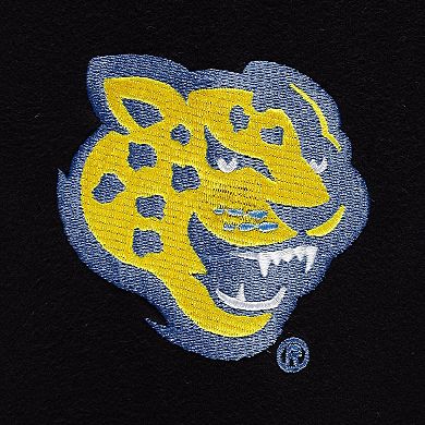 Men's FISLL Black Southern University Jaguars Puff Print Sliced Pullover Hoodie