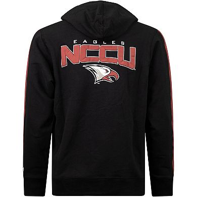 Men's FISLL Black North Carolina Central Eagles Oversized Stripes Pullover Hoodie