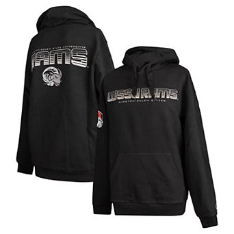 Men's FISLL Black Winston-Salem State Rams Puff Print Sliced Pullover Hoodie