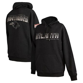 Men's FISLL Black Clark Atlanta University Panthers Puff Print Sliced Pullover Hoodie