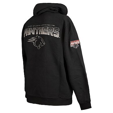 Men's FISLL Black Clark Atlanta University Panthers Puff Print Sliced Pullover Hoodie