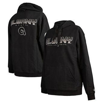 Men's FISLL Black Albany State Golden Rams Puff Print Sliced Pullover Hoodie