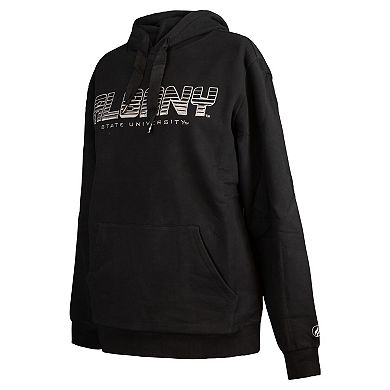 Men's FISLL Black Albany State Golden Rams Puff Print Sliced Pullover Hoodie