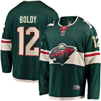 Men's Fanatics Matthew Boldy Green Minnesota Wild Home Breakaway Player Jersey