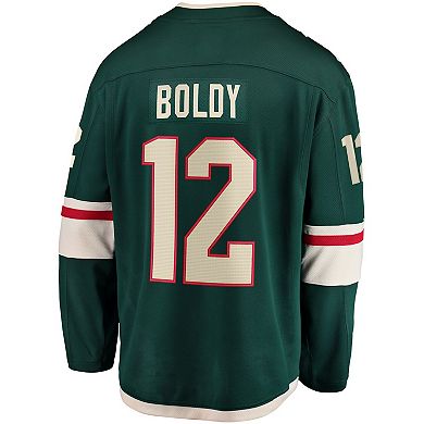 Men's Fanatics Matthew Boldy Green Minnesota Wild Home Breakaway Player Jersey