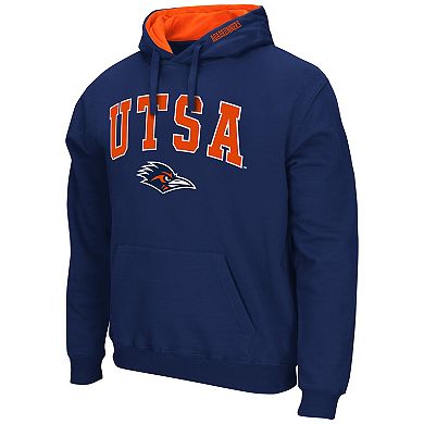 Men's Colosseum Navy UTSA Roadrunners Arch & Logo 3.0 Pullover Hoodie
