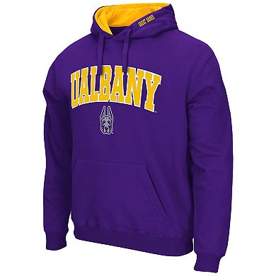 Men's Colosseum Purple SUNY Albany Great Danes Isle Pullover Hoodie
