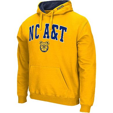 Men's Colosseum Gold North Carolina A&T Aggies Isle Pullover Hoodie