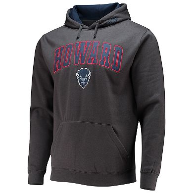 Men's Colosseum Charcoal Howard Bison Isle Pullover Hoodie