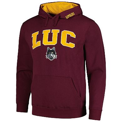 Men's Colosseum Maroon Loyola Chicago Ramblers Isle Pullover Hoodie