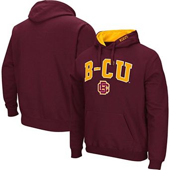 Men's Colosseum Maroon Bethune-Cookman Wildcats Arch & Logo 3.0 Pullover Hoodie