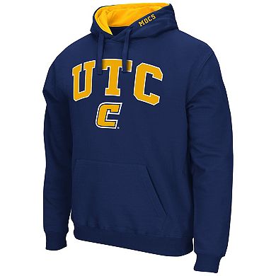 Men's Colosseum Navy Tennessee Chattanooga Mocs Arch & Logo 3.0 Pullover Hoodie