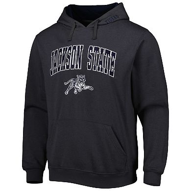 Men's Colosseum Charcoal Jackson State Tigers Arch & Logo 3.0 Pullover Hoodie