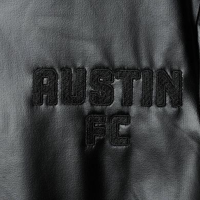Women's The Wild Collective Black Austin FC Full-Snap Bomber Jacket
