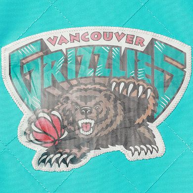 Men's Vancouver Grizzlies Turquoise Mitchell & Ness Hardwood Classics 75th Anniversary Authentic Warmup Full-Snap Jacket