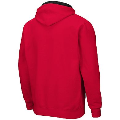 Men's Colosseum Red Cornell Big Red Arch & Logo 3.0 Full-Zip Hoodie