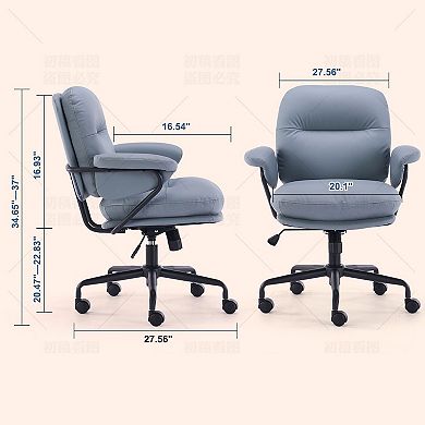 Ergonomic Office Chair with 360° Swivel Adjustable Height Reclining Backrest and Breathable Seat