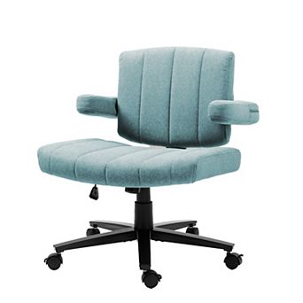 Home Office Chair Fabric Criss Cross Swivel Desk Chair with Wheel Adjustable Height Computer Chair