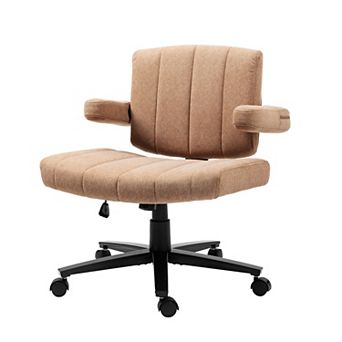 Home Office Chair Fabric Criss Cross Swivel Desk Chair with Wheel Adjustable Height Computer Chair