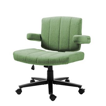 Home Office Chair Fabric Criss Cross Swivel Desk Chair with Wheel Adjustable Height Computer Chair
