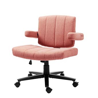 Home Office Chair Fabric Criss Cross Swivel Desk Chair with Wheel Adjustable Height Computer Chair