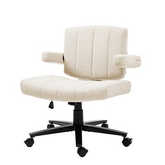 Home Office Chair Fabric Criss Cross Swivel Desk Chair with Wheel Adjustable Height Computer Chair