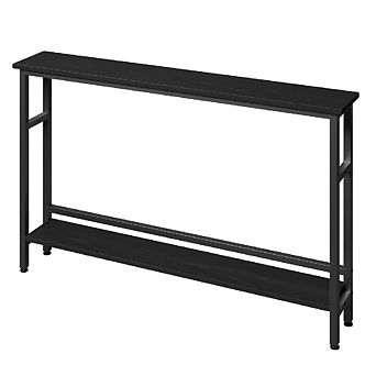 Slim 5.9" Sofa Table, 2 tier Narrow Console with Adjustable Shelf, Space-Saving for Living Room