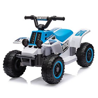6V Kids Ride On ATV, Electric Quad Car 4-Wheeler w/1.76MPH Speed, Music, LED Lights, for Ages 3+