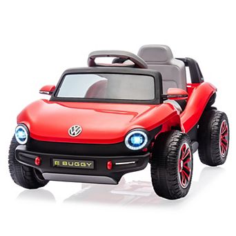 12V Licensed Volkswagen Beetle Ride On Car for Kids, Electric 4 Wheeler with Remote, LED Lights