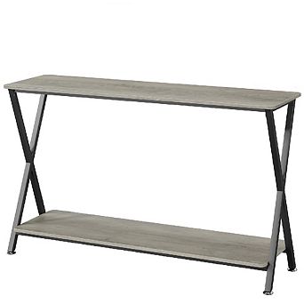 Thin 2 tier Console Table for Entryway, Hallway, Behind Sofa & Bedroom