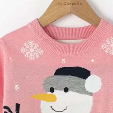 Kids Unisex Snowman Pattern Knitwear