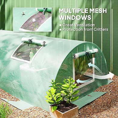 Outsunny Mini house with Mesh Windows, Portable Plant Hot House