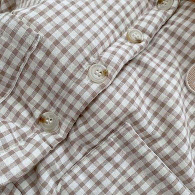 Baby Plaid Graphic Single Breasted Design Thickened Warm Winter Cotton Coat