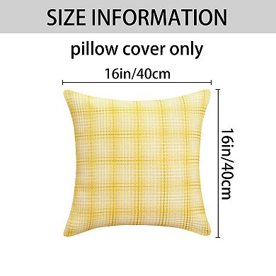 Pack of 2 Plaid Decorative Throw Pillow Covers Check Soft Cushion Case for Sofa Living Room Couch