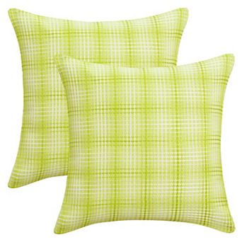 Pack of 2 Plaid Decorative Throw Pillow Covers Check Soft Cushion Case for Sofa Living Room Couch