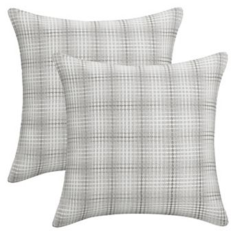 Pack of 2 Plaid Decorative Throw Pillow Covers Check Soft Cushion Case for Sofa Living Room Couch