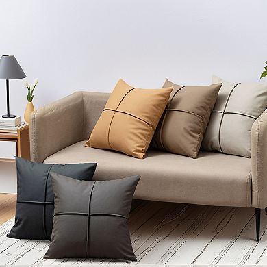 Pack of 2 Square Throw Pillow Covers Waterproof Modern Decorative Sofa Cushion Cases 18X18 Inch