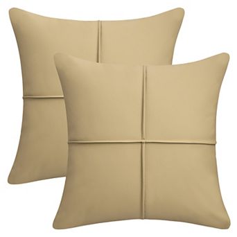 Pack of 2 Square Throw Pillow Covers Waterproof Modern Decorative Sofa Cushion Cases 18X18 Inch