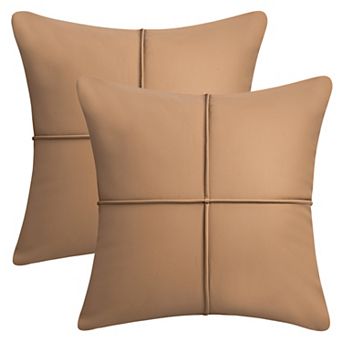 Pack of 2 Square Throw Pillow Covers Waterproof Modern Decorative Sofa Cushion Cases 18X18 Inch