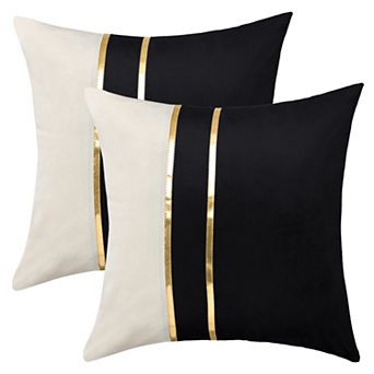 Pack of 2 Velvet Throw Pillow Covers Soft Decorative Square Cushion Cover for Decor 12X20/18X18 Inch