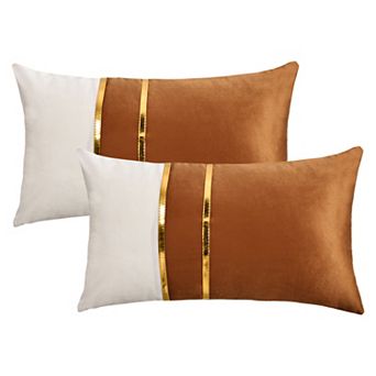 Pack of 2 Velvet Throw Pillow Covers Soft Decorative Square Cushion Cover for Decor 12X20/18X18 Inch