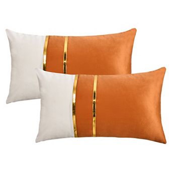 Pack of 2 Velvet Throw Pillow Covers Soft Decorative Square Cushion Cover for Decor 12X20/18X18 Inch