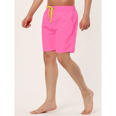 2 Packs Men's Solid Beach Shorts Drawstring Surfing Mesh Lining Swimwear Board Shorts