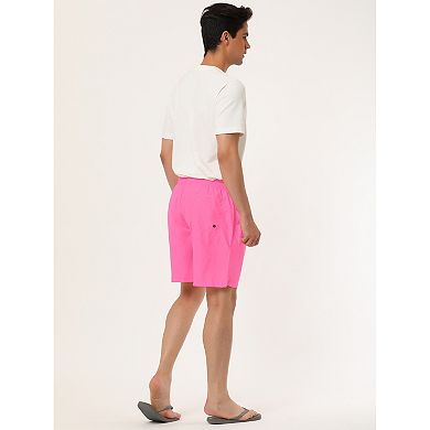 2 Packs Men's Solid Beach Shorts Drawstring Surfing Mesh Lining Swimwear Board Shorts