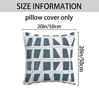 Geometric Pillow Covers Set of 2 Soft Plush Cushion Cases Modern Decorative Throw Pillows for Sofa