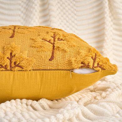 Pack of 1 Maple Leaves Embroidery Throw Pillow Covers Soft Plush Pillow Cases for Home Decoration