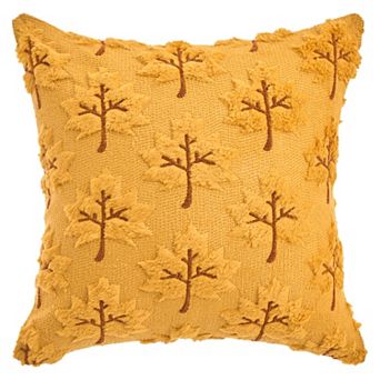 Pack of 1 Maple Leaves Embroidery Throw Pillow Covers Soft Plush Pillow Cases for Home Decoration