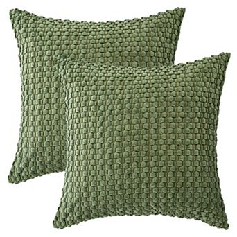 Corduroy Throw Pillow Covers Set of 2 Solid Decorative Cushion Cases for Sofa Bedroom Home Decor