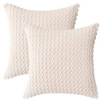 Corduroy Throw Pillow Covers Set of 2 Solid Decorative Cushion Cases for Sofa Bedroom Home Decor