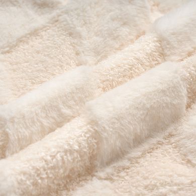 Pack of 2 Geometry Throw Pillow Covers Soft Plush Cushion Case with Diamond Pattern 16X16 Inch